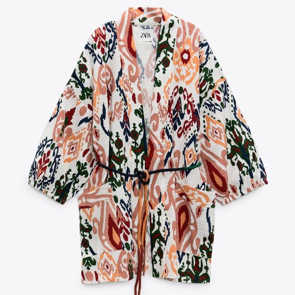 ZARA | Printed Pocket Kimono - Picture 5 of 8